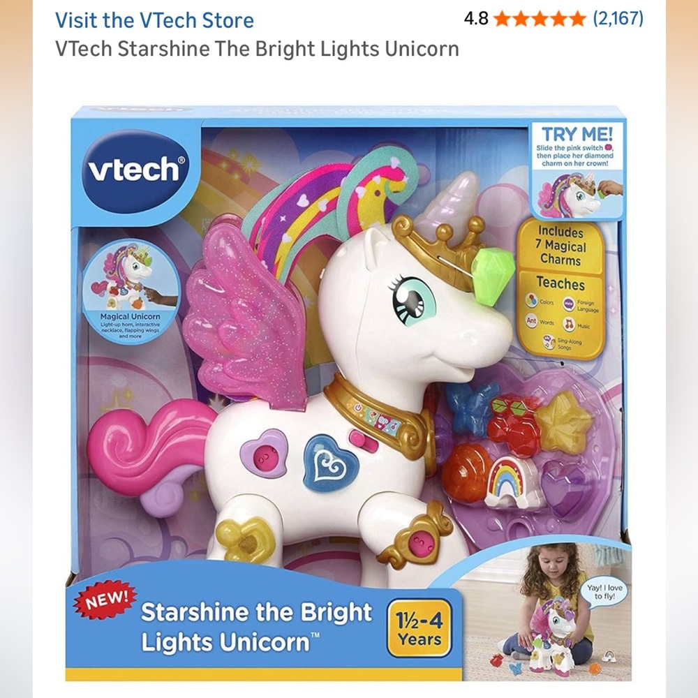VTech Starshine the Bright Lights Unicorn Toy